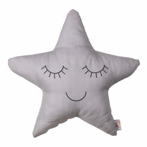 Sivý detský vankúšik s prímesou bavlny Mike & Co. NEW YORK Pillow Toy Star, 35 x 35 cm