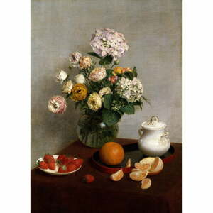 Reprodukcia obrazu Henri Fantin-Latour - Flowers and Fruit, 45 × 60 cm