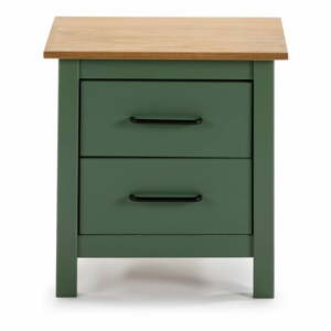 Zelený drevený nočný stolík Marckeric Miranda