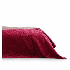 Červený pléd cez posteľ AmeliaHome Laila Ruby Red, 220 x 240 cm