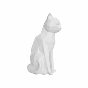 Matne biela soška PT LIVING Origami Cat, výška 29,5 cm