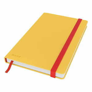 Žltý zápisník s hebkým povrchom Leitz, 80 stran