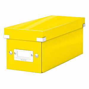 Žltý kartónový úložný box s vekom Click&Store - Leitz