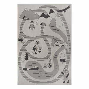 Krémovobiely detský koberec Ragami Animals, 200 x 290 cm