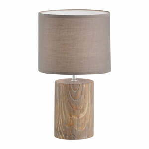 Hnedá stolová lampa Fischer & Honsel Malik, výška 35 cm