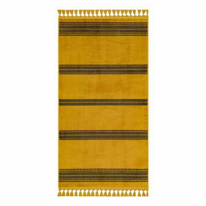 Žltý umývateľný koberec 160x100 cm - Vitaus