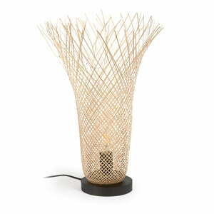 Bambusová stolová lampa v prírodnej farbe s bambusovým tienidlom (výška 50 cm) Citalli - Kave Home