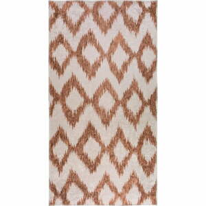 Bielo-oranžový umývateľný koberec behúň 80x200 cm - Vitaus