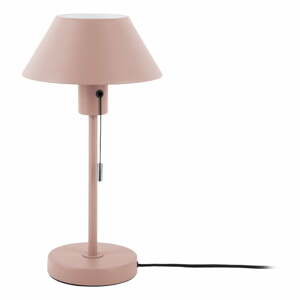 Svetloružová stolová lampa s kovovým tienidlom (výška 36 cm) Office Retro – Leitmotiv