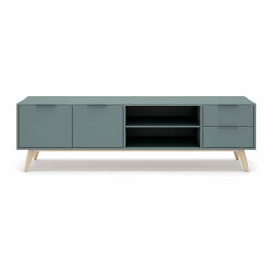 Zelený TV stolík 180x53 cm Pisco – Marckeric