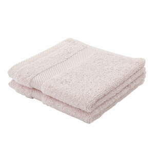 Svetloružový bavlnený uterák s prímesou hodvábu 30x30 cm – Bianca
