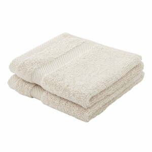 Krémovobiely bavlnený uterák s prímesou hodvábu 30x30 cm - Bianca