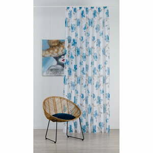 Biela/modrá záclona 300x260 cm Mariola – Mendola Fabrics