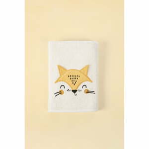 Krémový bavlnený detský uterák 50x75 cm Foxy - Foutastic