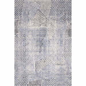 Svetlomodrý vlnený koberec 200x300 cm Strokes – Agnella