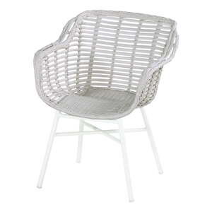 Béžová plastová záhradná stolička Cecilia – Hartman