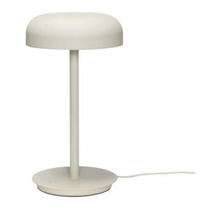 Krémová LED stmievateľná stolová lampa (výška 37 cm) Velo – Hübsch