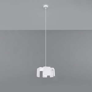 Biele závesné svietidlo s kovovým tienidlom ø 24 cm Rossario – Nice Lamps