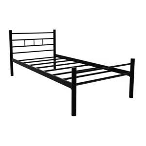Čierna kovová dvojlôžková posteľ s roštom 90x200 cm K70 – Kalune Design