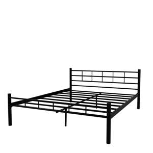 Čierna kovová dvojlôžková posteľ s roštom 140x200 cm K70 – Kalune Design