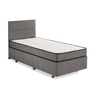 Sivá boxspring posteľ s úložným priestorom 100x200 cm Silver – Kalune Design