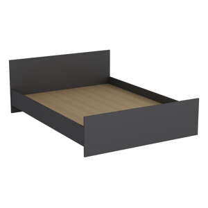 Antracitovosivá dvojlôžková posteľ 160x200 cm Kale – Kalune Design