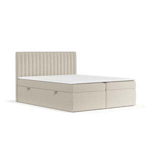Béžová boxspring posteľ s úložným priestorom 180x200 cm Spencer – Maison de Rêve