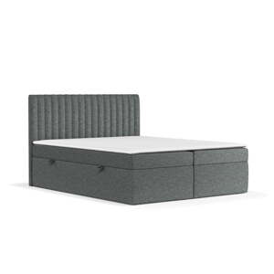 Tmavosivá boxspring posteľ s úložným priestorom 180x200 cm Spencer – Maison de Rêve