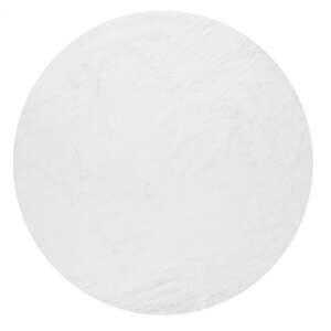 Biely prateľný okrúhly koberec ø 120 cm Pelush White – Mila Home