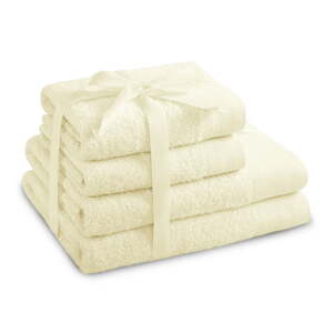 Krémovobiele froté bavlnené uteráky a osušky v súprave 10 ks Amari – AmeliaHome