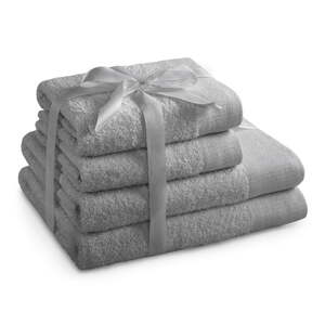 Sivé froté bavlnené uteráky a osušky v súprave 10 ks Amari – AmeliaHome