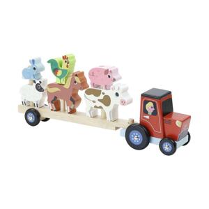 Vilac Drevený traktor so zvieratkami na nasadzovanie