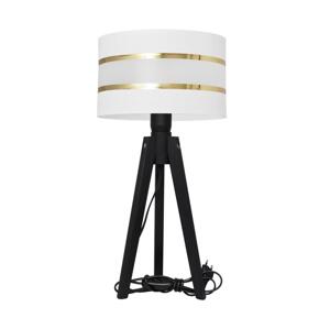 Stolná lampa HELEN 1xE27/60W/230V biela/zlatá/borovica