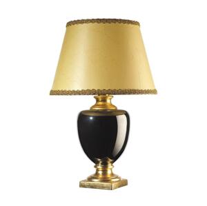 ONLI ONLI - Stolná lampa MOZART 1xE27/22W/230V čierna/zlatá 75 cm
