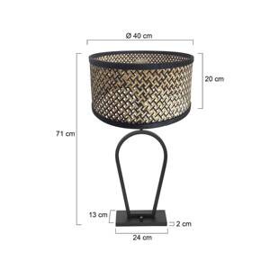 Stolná lampa Stang 3751ZW, čierna/prírodná