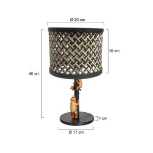 Stolná lampa Animaux 3713ZW, čierna/prírodná