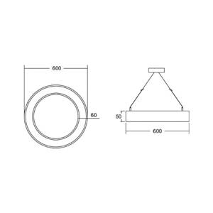 BRUMBERG Biro Circle Ring5 direct Ø 60 cm Casambi white 840