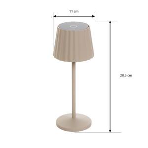 Nabíjacia stolová lampa Lindby LED Esali, pieskovo béžová, sada 2 ks